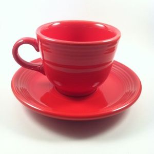 SOLD Fiestaware Scarlet Teacup & Saucer Set